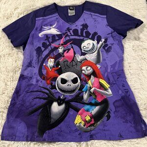 Disney The Nightmare Before Christmas womens scrub top Small Jack